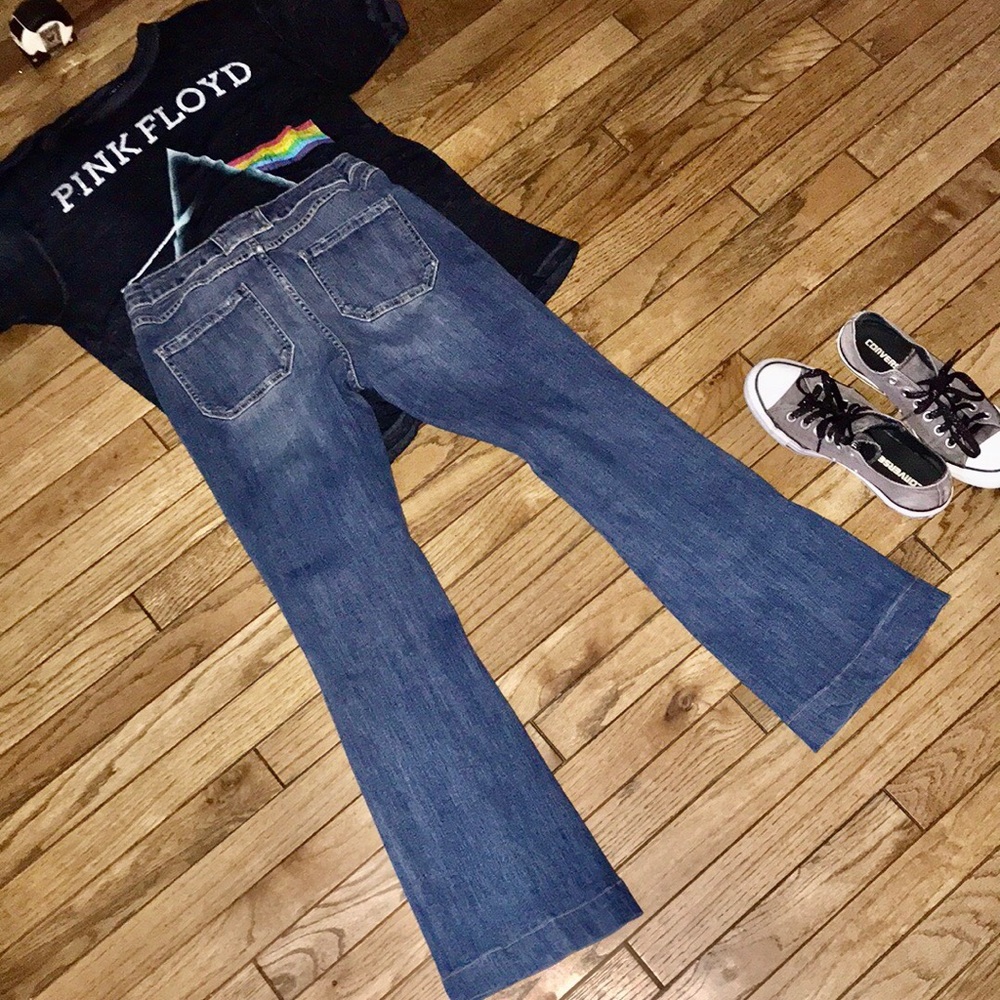 SOLD! Free People Petite High Rise Flare Jeans - Picture 6 of 8